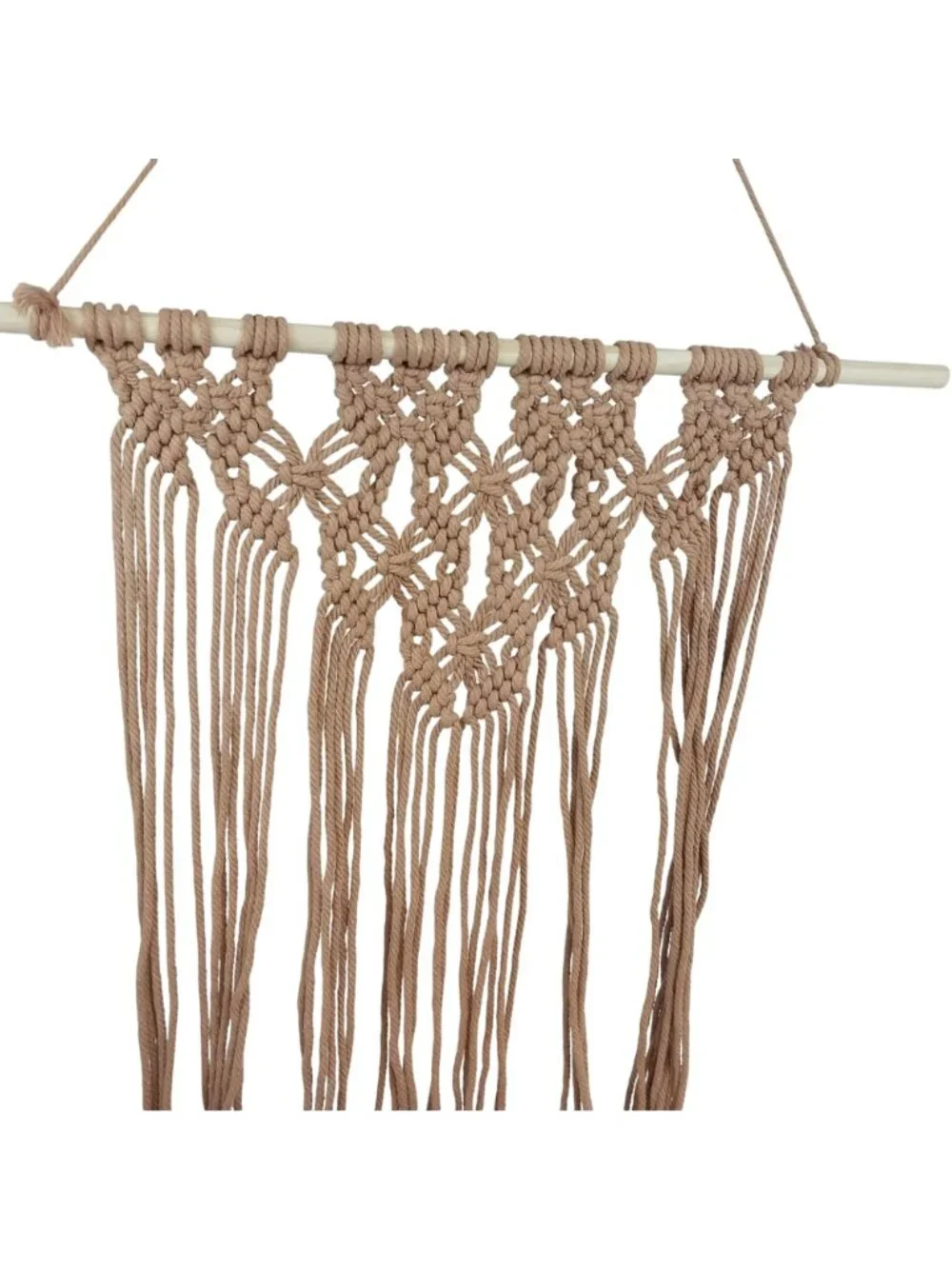 Bohemian Tan Macramé Wall Hanging Decor